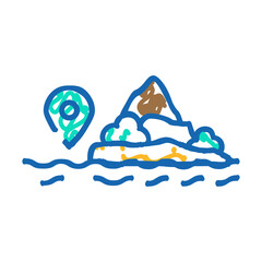 diving tours doodle icon sketch vector. diving tours sign. isolated symbol illustration