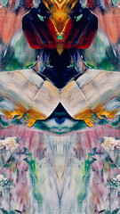 Fototapeta premium abstract background wallpaper. Modern motif visual art. Mixtures of oil paint. Trendy hand painting canvas. Wall decor and Wall art prints Idea. 3D Texture. Art object 