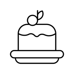 cake line icon
