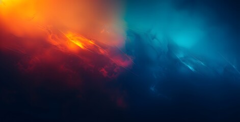 Abstract Blue And Orange Gradient Dark Mode Wallpaper