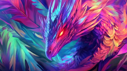 Fototapeta premium Vibrant Dragon