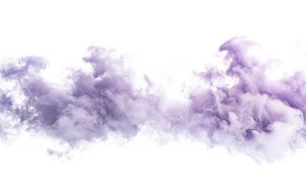 Fototapeta premium abstract violet fluffy clouds mist fog smoke curling isolated on transparent background