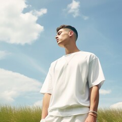Men portrait outdoors fashion.