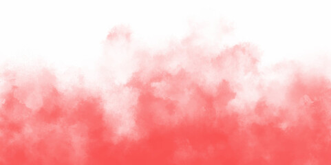 abstract cloud and vapor texture background. white and red smoke aquarelle smudge illustration smooth grungy smokey light pastel colors ink glow. red color powder explosion .	