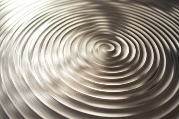 A silver circle with ripples in it, generative ai image