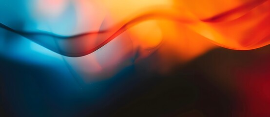 Abstract Blurred Shapes Orange Red Blue Wallpaper