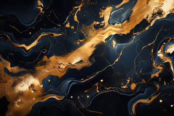 High resolution. Luxurious abstract fluid art painting, paint mix, glowing gold veins. Soft and dreamy design.