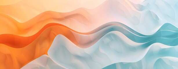 Obraz premium Abstract Minimalist Gradient Background Orange Blue White