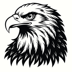 Eagle silhouette vector isolated on white background