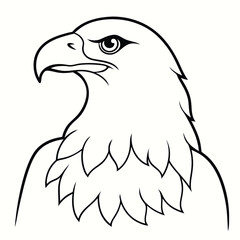 Obraz premium Eagle silhouette vector isolated on white background