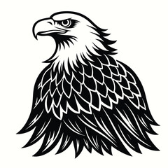 Eagle silhouette vector isolated on white background
