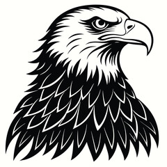 Eagle silhouette vector isolated on white background