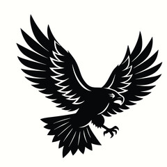 Eagle silhouette vector isolated on white background