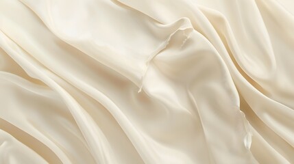 Obraz premium Elegant Cream Fabric Background with Copy Space