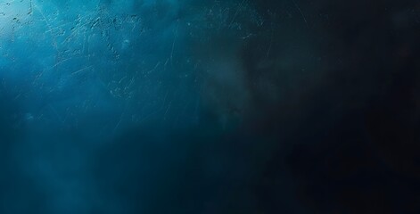 Abstract Blue and Black Gradient Background with Copyspace
