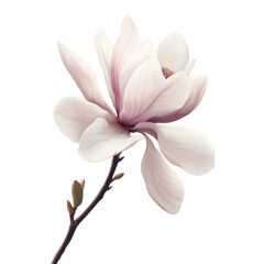 Obraz premium Lotus: A delicate lotus flower on a stem. png, transparent background.