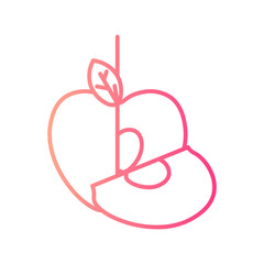 Obraz premium fruit gradient icon
