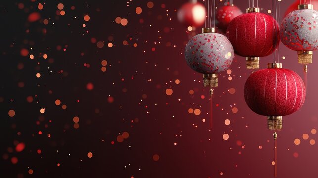 Celebratory Red and Gold Lunar New Year Abstract Bliss - Vibrant and Bright Holiday Background