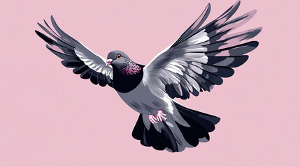 Naklejka premium Common Pigeon Logo Design illustration