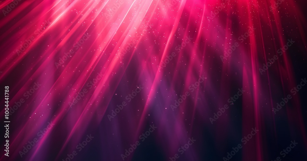 Sticker Abstract Pink & Red Gradient Background With Light Rays