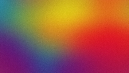 Fototapeta premium Colorful abstract background blending red, yellow, blue, and purple with a grainy texture