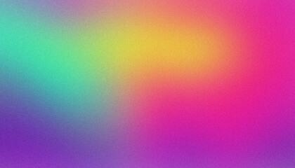 Obraz premium Vibrant abstract background with a textured grain and a seamless gradient blending from green to purple