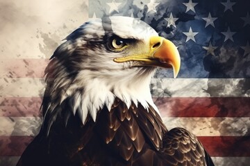 Obraz premium Flag animal eagle bird.