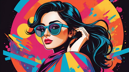 girl with headphones