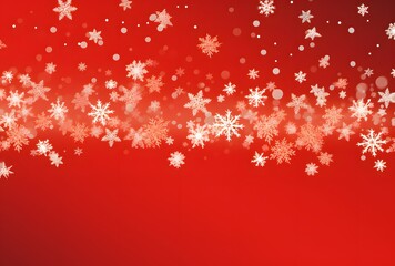 Red Gradient Background With White Snowflakes