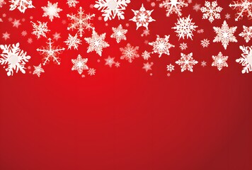 Red Christmas Background With Snowflakes