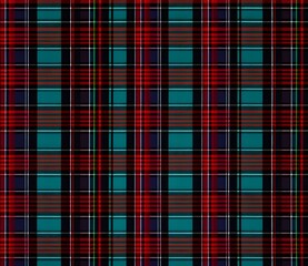Obraz premium Red, Dark Green, Blue Tartan Plaid Pattern