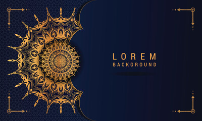 Luxury mandala background with golden arabesque pattern Arabic Islamic east style. Decorative mandala for print, brochure, flyer, banner, poster, cover