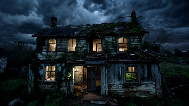 maison hant&eacute;e abandonn&eacute;e