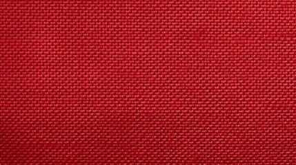 Red Woven Fabric Texture Background Top View