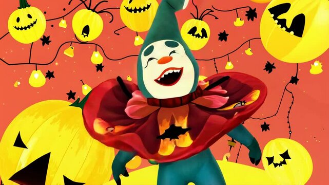 clown halloween animation