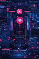 Fototapeta premium Futuristic Computer Circuit Board