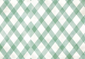 Rustic Farmhouse Green & White Diamond Pattern Paper Texture