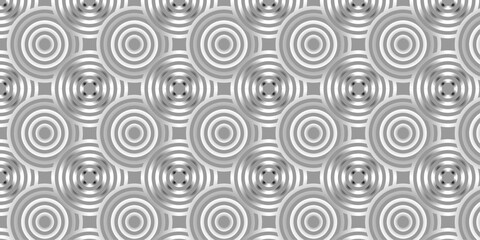 Seamless circular geometric shape pattern design | Modern spiral pattern background | White color vector background for design work in print, presentation, web etc
