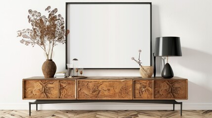 Modern Home Decor with Wooden Console Table