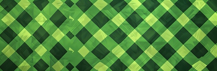 Green Argyle Texture St. Patrick's Day Seamless Pattern