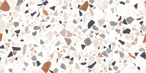 Naklejka premium Neutral Terrazzo Pattern Seamless Texture