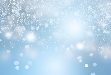 Fototapeta premium Winter Wonderland Bokeh Background with Falling Snow