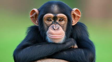 A picture of a regular chimpanzee.