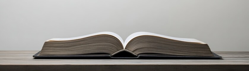 Obraz premium A blank canvas in the form of an open book, ready for storytelling, copy space