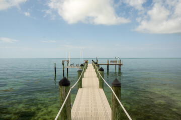 Obraz premium boat dock in florida keys