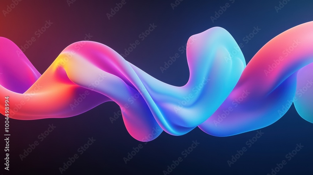Wall mural a colorful abstract background with a wave pattern, ai