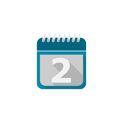 Calendars for all 31 days of a month. Calendar number 2 icon