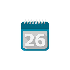 Calendars for all 31 days of a month. Calendar number 26 icon