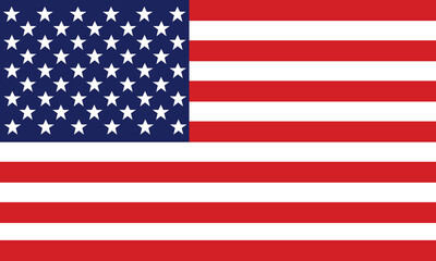 Naklejka premium American flag, vector flag of USA. Flag of the United States Vector graphics