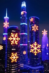 Elegant Christmas Concept Tile Background: Abstract Snowflakes, Trees, and Ornaments in Red, Green, and Gold for Holiday-Themed Projects, Wrapping Paper, and Digital Designs